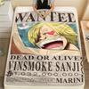 One Piece Character Print Flannel Blanket,High Quality Comfortable for All Seasons,Home Decor,Warmth and Comfort,Perfect for Christmas Gifts