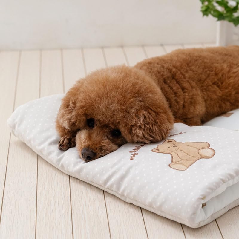 Pet Paradise Dog Pet Cushion Summer Cool Roll Bear Small Dog Mat, Pattern, Brown,