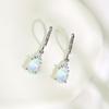 New Opal Earrings, Micro-inlaid Zirconia, Opal Opal, Opal Earrings, Copper-plated White Gold, High-quality Jewelry