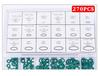 Juego de 270 Anillos Tóricos para Aire Acondicionado Verdes y Morados - Anillos de Sellado Resistentes al Aceite y al Envejecimiento