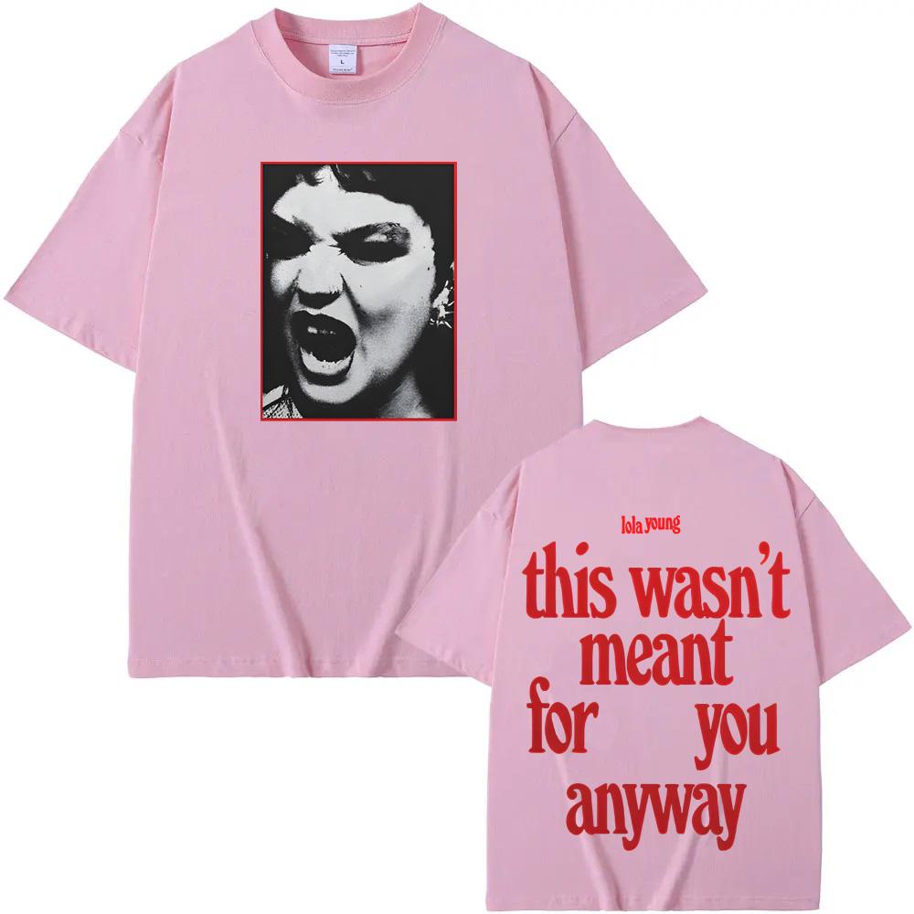 LOLA YOUNG T-shirts 2025 Tshirt Summer Rock Short Sleeve Unisex Oversized 100%Cotton Soft Clothes Round Neck Tops High Quality