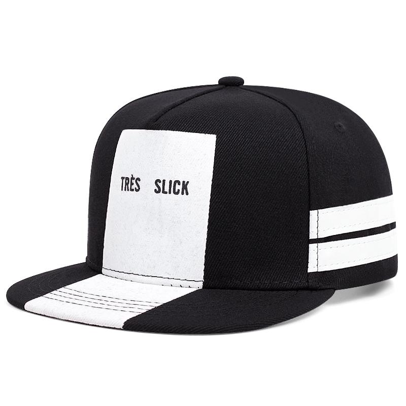 

New Tres Slick Striped Flat Edge Hat Street Hiphop Hat Outdoor Leisure Decorative Hat Sunshade Hat Male Female Same Baseball Hat