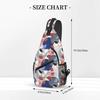 Blumenast-Muster Brusttasche Junge/Mädchen Bestes Geschenk 2D Cartoon Große Kapazität Sport Freizeit Mode Fitness Tasche für Kinder