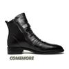 2024 Herren Lederstiefel Spitzmode Britisch Hohe Qualität High Top PU Business Schuhe Lässig Herbst Winter Herrenstiefel Schwarz