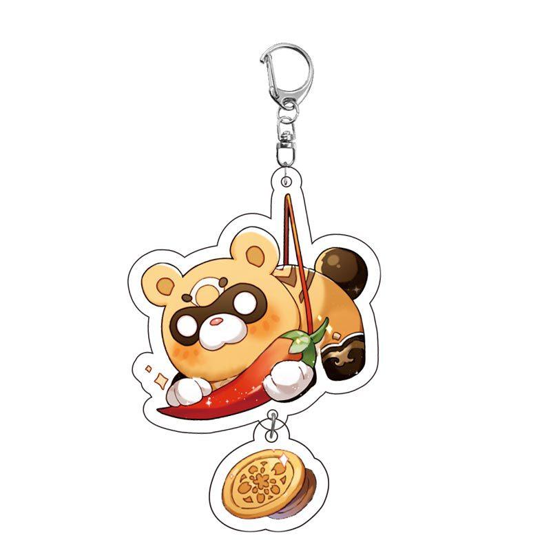 Game Keychains Acrylic Figure School Bag Keychian Holder Key Ring For Children Girl Men Accessories