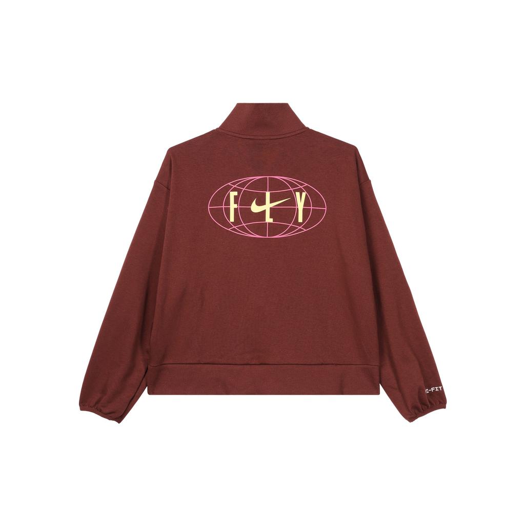 Nike Swoosh Solid Color Stand Collar Half Zip Casual Pullover Sweatshirt Women Sweatshirt Dark-Team-Red FQ4090-619