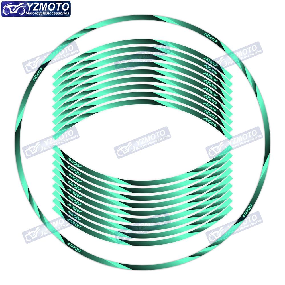 For YZF R25 YZF-R25 Motorcycle 17 Inch Front And Rear Wheel Stripe Wheel Decal Decorative Reflective Waterproof Rim Stickers