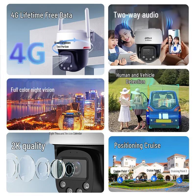 

Dahua 3MP 4G Outdoor PTZ Full-Color Night Vision Camera