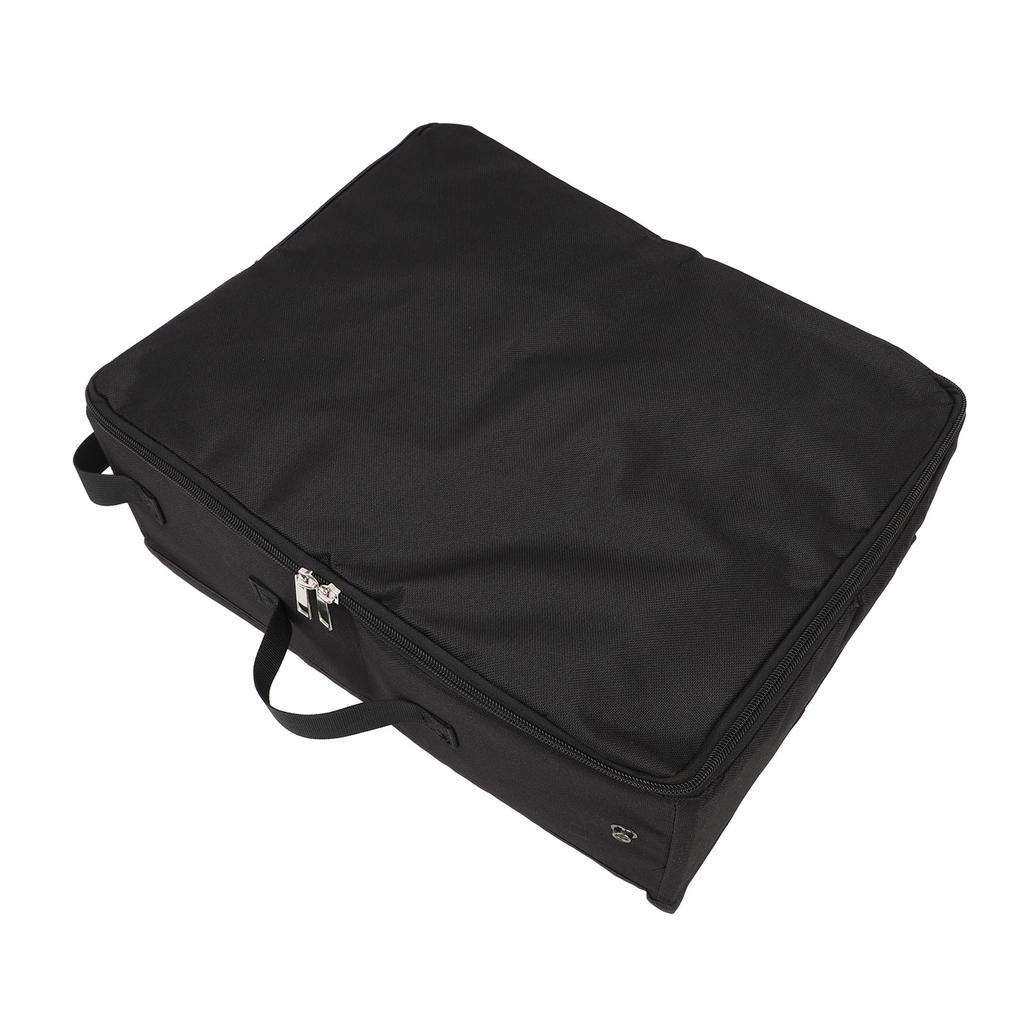 Portable Cat Litter Box Fabric Foldable Leak Proof Water Resistant Cat Litter Bag for Outdoor Travel Black