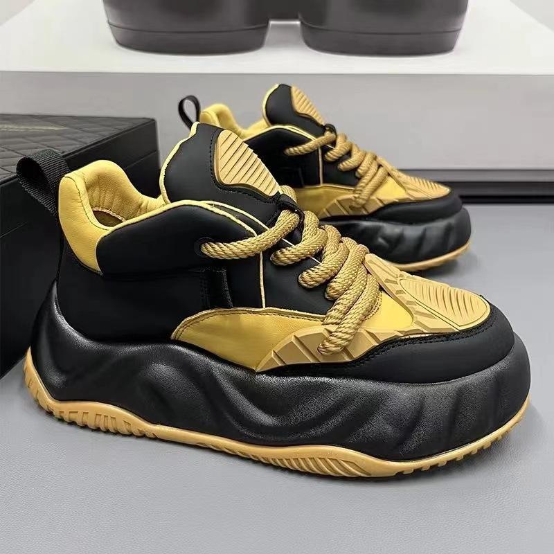 Men's Shoes Spring and Autumn 2024 New Breathable Sports and Casual Shoes Trend Versatile Thick Sole Heightening Dad Shoes