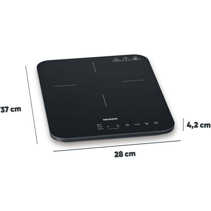 Portable Induction Cooktop - SEVERIN - 1 Burner - 28 X 37 X 4.2 Cm - Black - DK1032