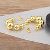 Nidin High Quality Round Beads Copper Charm Drop Earrings For Women Girl Birthday Party Ear Jewelry Accessories Fashionable Gift