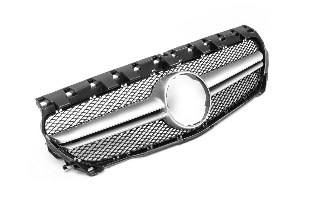 Front Grille (2013-2016 AMG Silver) for Mercedes CLA C117