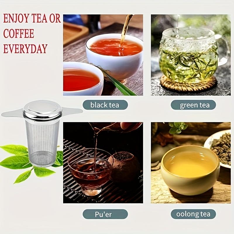 Advanced Tea Filter with Dual Handles - A Mesh Filter Suitable for Bulk Tea, Coffee, and Spices, Ergonomically Designed, Durable Metal Tea Separator