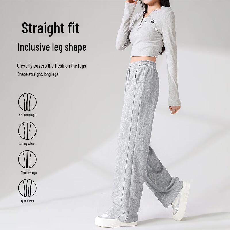 MJ STYLE Women's High-Waist Straight-Leg Casual Pants