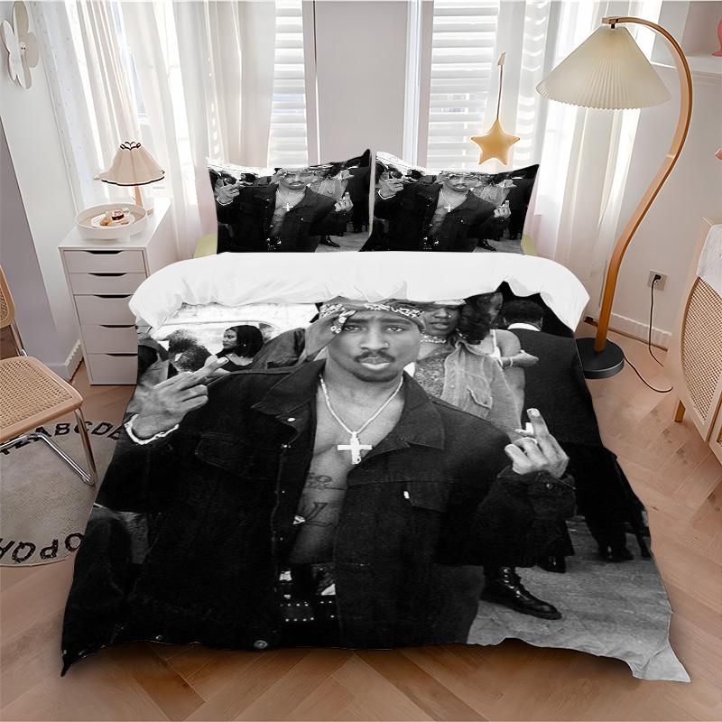 Rapper Fashion Bedding 3 Piece Set Hd Print Duvet Cover Pillowcases For Teens Adult Bedroom Decoration Christmas Gift C9211158