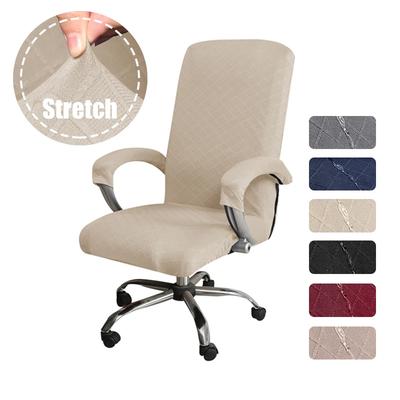 Stretch Bureaustoelhoes Waterafstotend Computerstoelen Hoes Zitkussen Gaming Fauteuil Slipcovers met Armleuninghoezen 2 Maten