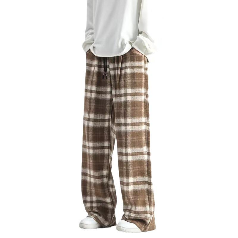 Chlapecké retro kostkované kalhoty s širokými nohavicemi - letní kolekce 2024