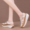Retro Sandals  Summer New Style Hollow Breathable Color Blocked Thick Bottom Anti Slip Comfortable Versatile Women's Shoes