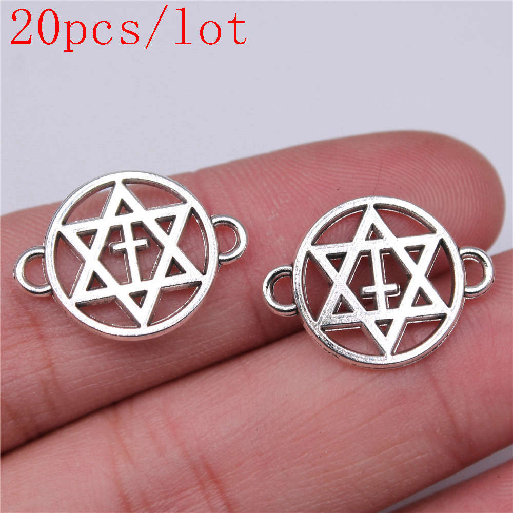 Little Hexagram Charms For Jewelry Making Pendant Diy Crafts Accessories
