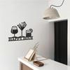 Black Metal Happy Hour Sign Vintage Pub Wall Decor for Home Bar Man Cave
