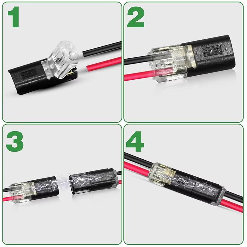 30/60Pcs No Strip Automotive Wire Connector Detachable Terminal Plug Universal For Vehicle Cable Interconnection Repair Supplies