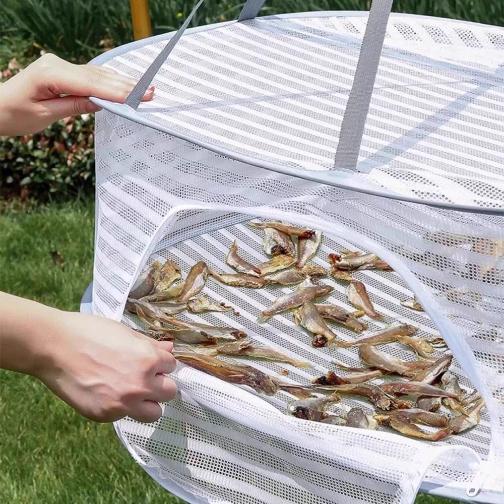 Foldable Drying Fishing Net Portable Multi-layer Drying Net Mesh Clothes Hanging Dryer  Food Drying