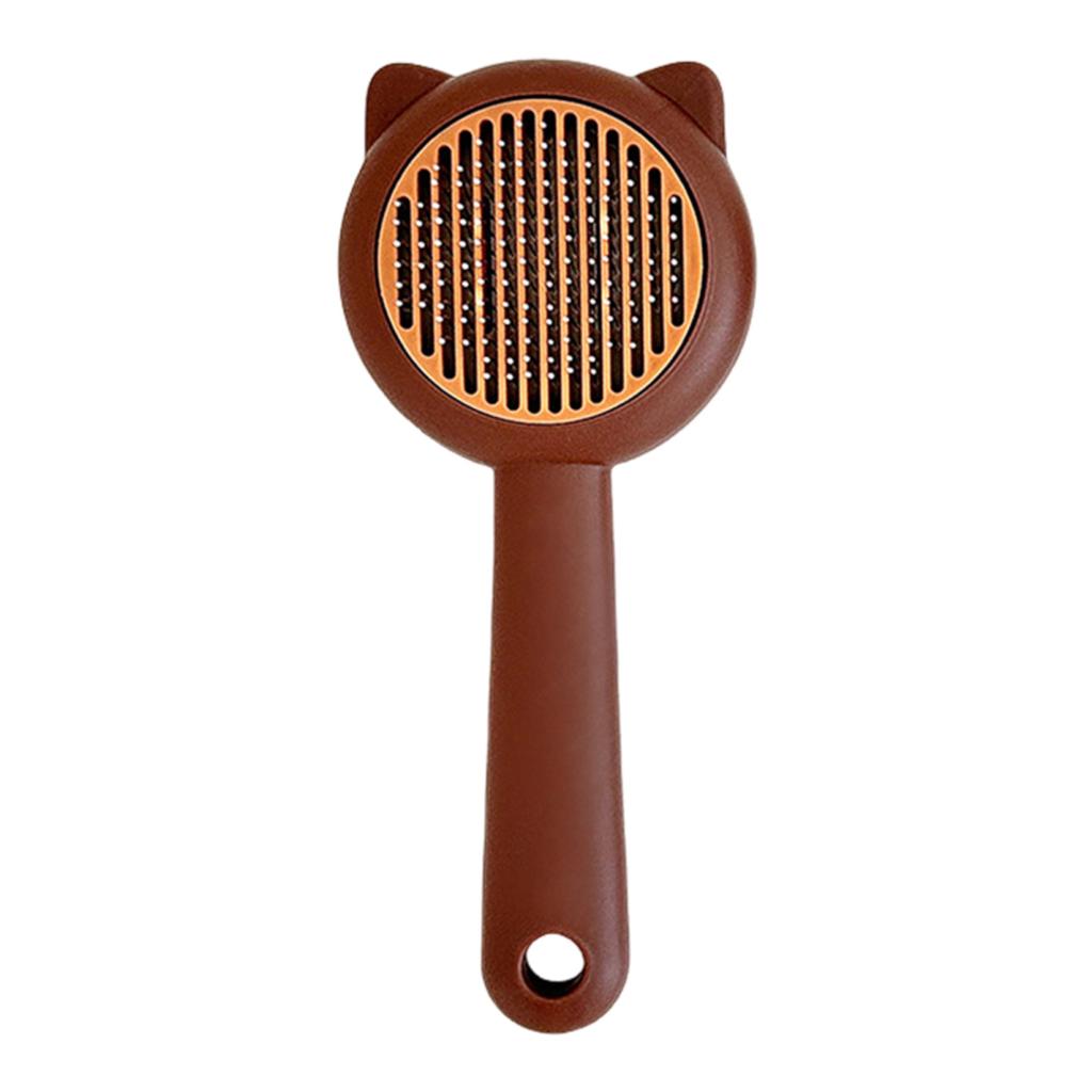 Yousheng Pet Slicker Brush Self Cleaning Shedding Brush Cat Floating Hair Removal Massage Comb Pet Grooming Accessory for Dogs Cats