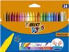 Bic Kids Plastidecor Wax Crayons 24 Colors