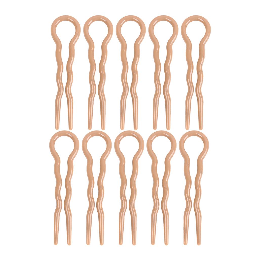10Pcs Salon Hair Clip Waved U Shaped Plastic 3.3''Hair Sticks Barrettes Styling Hairstyle Tool Hair Accessories For Women Girls
