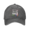 Merch DeBi TiRAR MaS FOToS Chair Puerto Rico Flag Bad Bunnys Retro Denim Washed Baseball Caps Unisex Cowboy Womens Trucker Cap