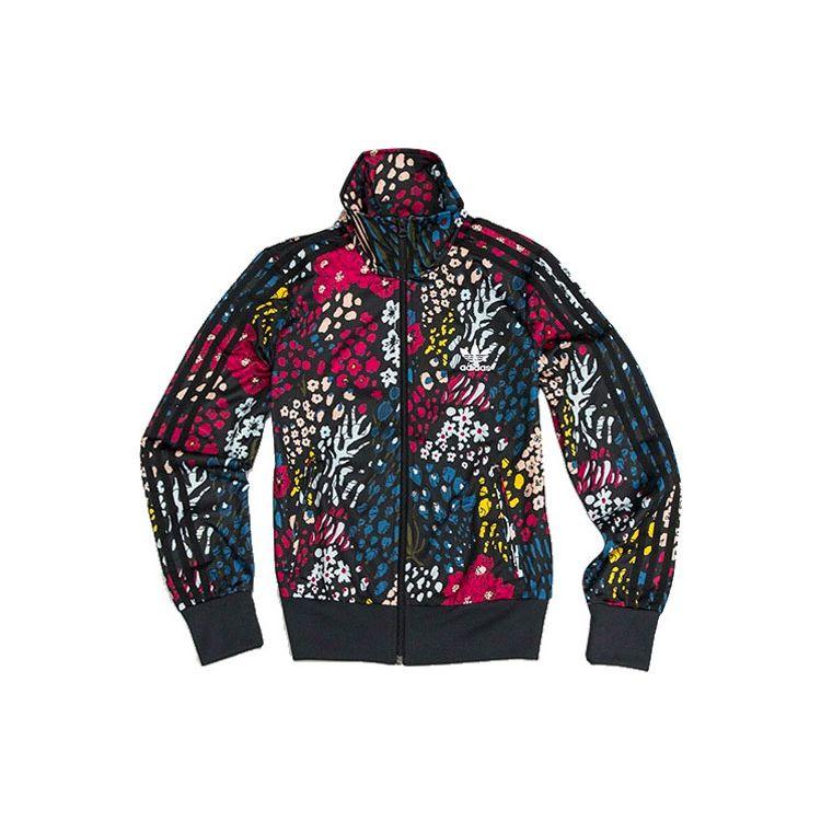 

Adidas Originals Trefoil Printed Sports Zip Stripe Jacket Women Jackets Multicolor AY8390 32