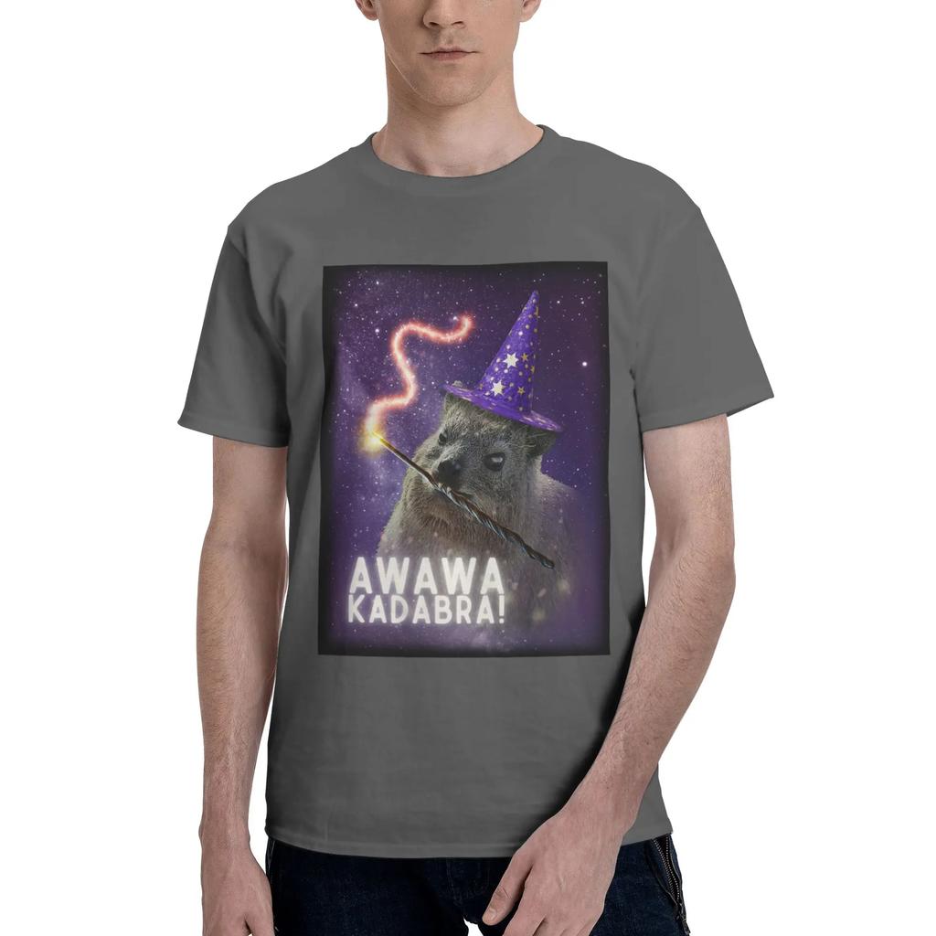 Awawa Kadabra Rock Hyrax Wizard 100 Cotton TShirt Mens Funny T Shirts Men Crew Neck Short Sleeve S6XL