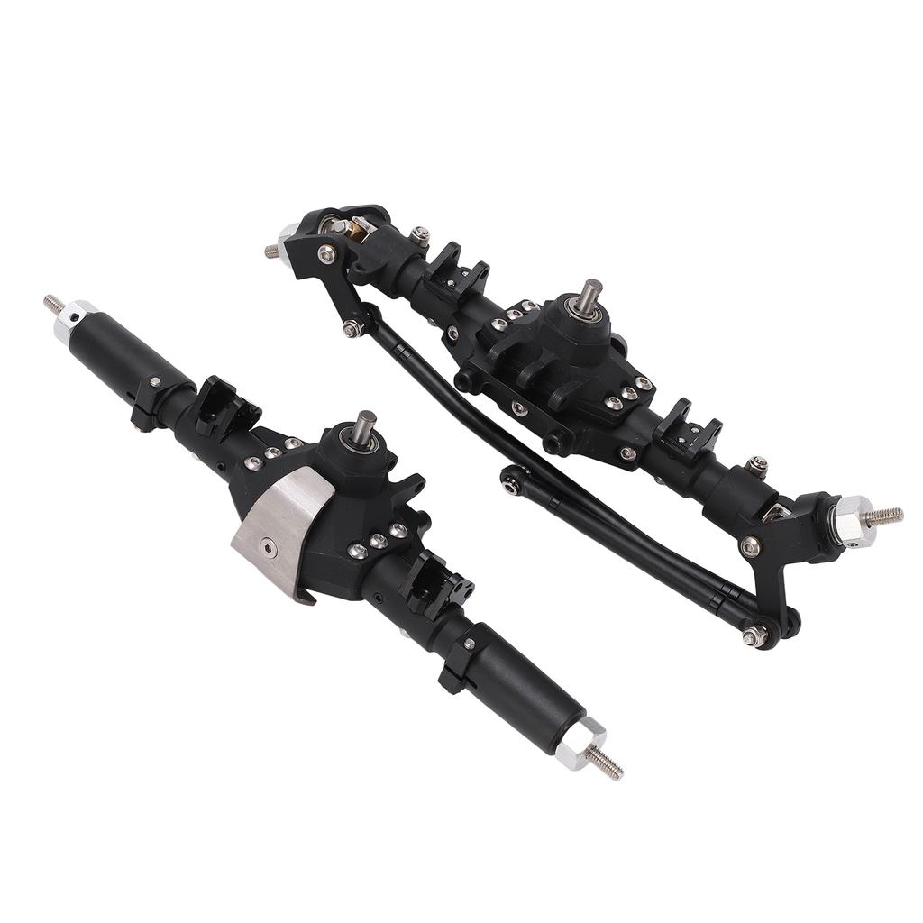 RC Front Rear Axles Complete Set Metal Assembly Kit Axle Drive Shaft for SCX10 II RC Crawler Car