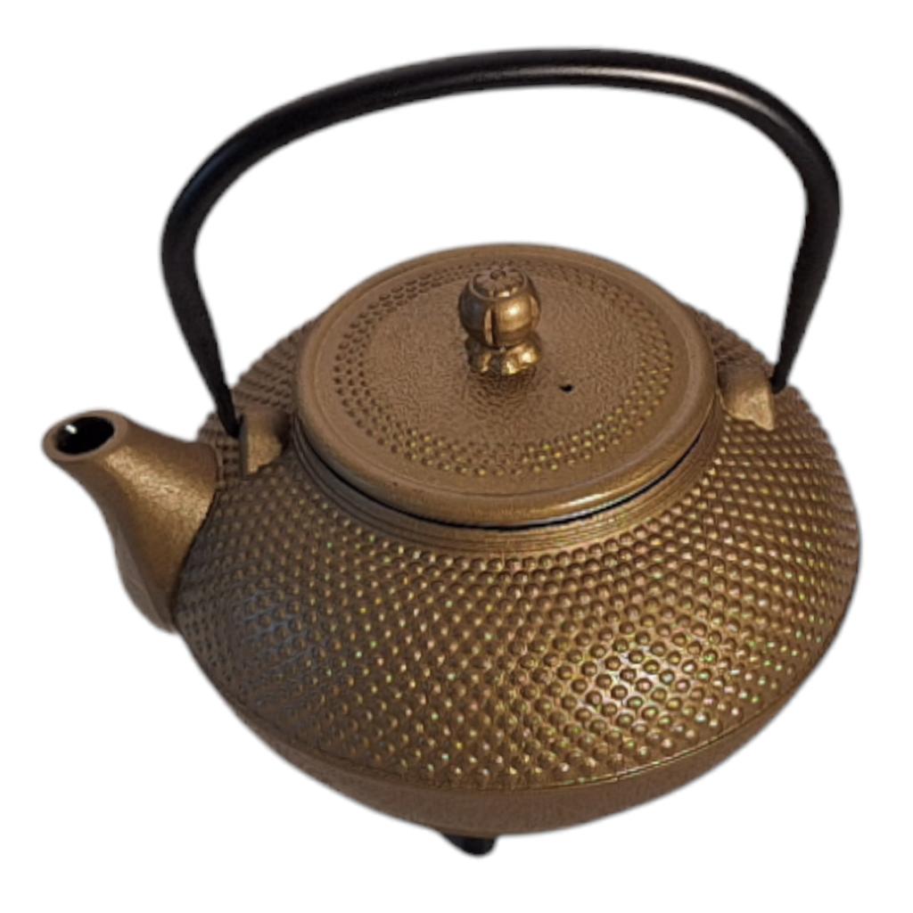 CAST IRON KETTLE 1.5L TEAPOT 4x CUPS TEA INFUSER STRAINER