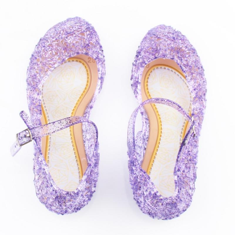 3-6 Years Girls Princess Crystal Boty Summer Hollow Out prodyšné sandálové funkční boty
