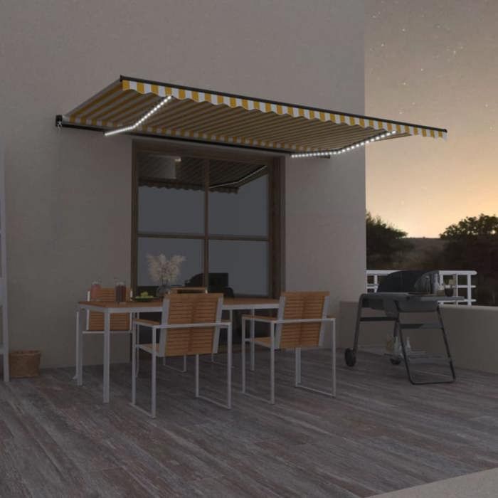 Maison Exclusive - Store banne manuel avec LED solaire 5 x 3 m