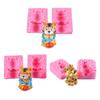 Cute Tiger Shaped Cupcake Silicone Mould Biscuit Fondant Molds Cake Decoration Making Sugar Craft Soap Moulds for Baking