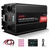 4000W Power Inverter, 12V DC To 230V AC Pure Sine Wave Inverter, Solar Car Charger Converter with LCD Display, Remote Control, 2 USB Ports