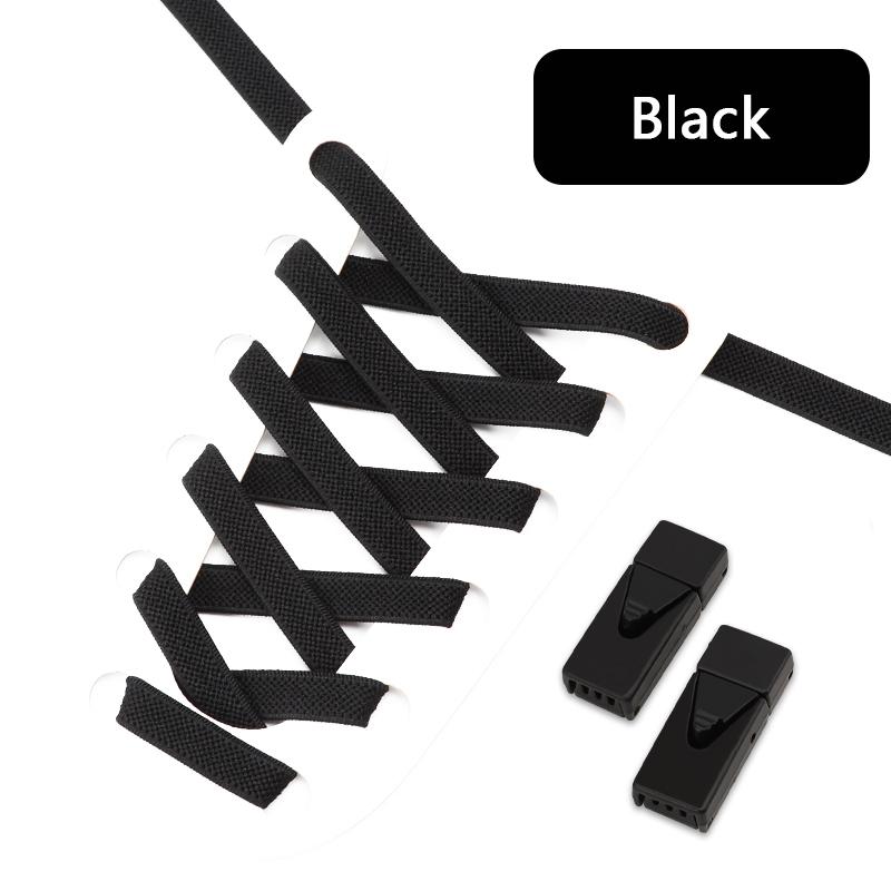 Kleurrijke Lock Veterschoenen zonder strikken Elastische Veters Sneakers Tennis Geen Strik Schoenveters Kinderen Volwassene Brede Schoenveter Schoen Accessoires