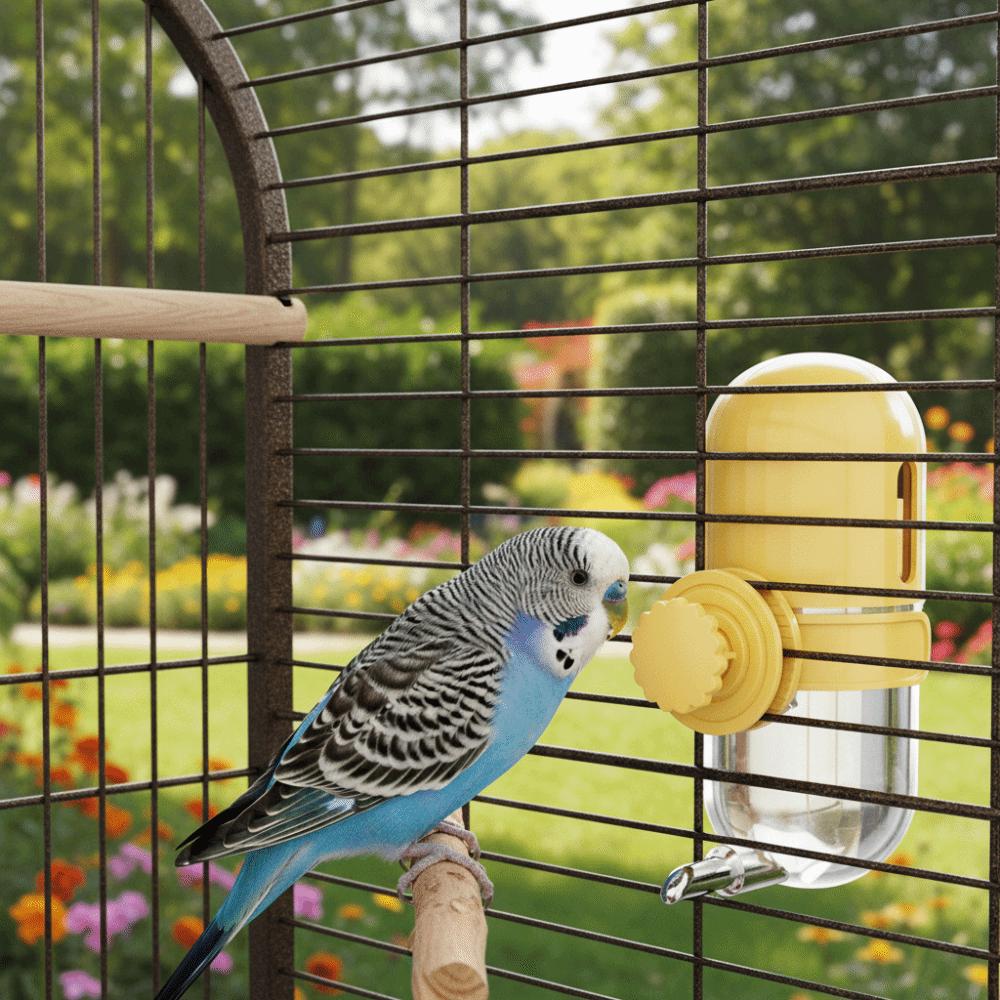 Hanging Bird Automatic Drinker Knob Lock Cage Hanging Drinker Birds Water Dispenser  for Small Pets