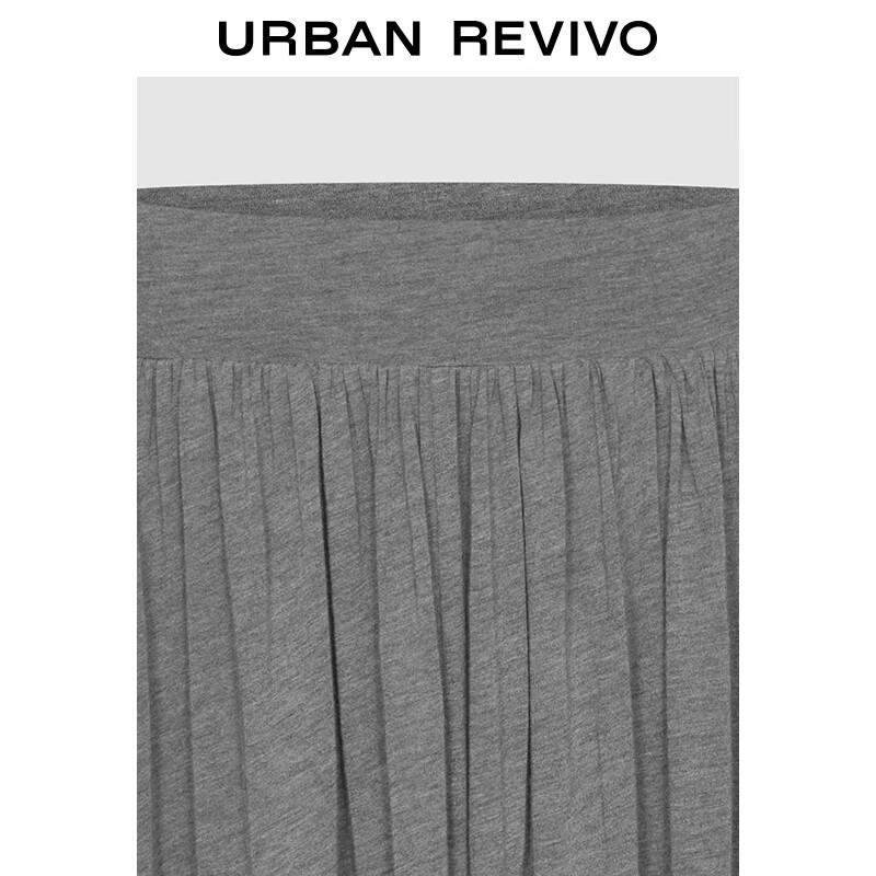 UR 2025 Autumn Women's Drapey Pleated Skirt