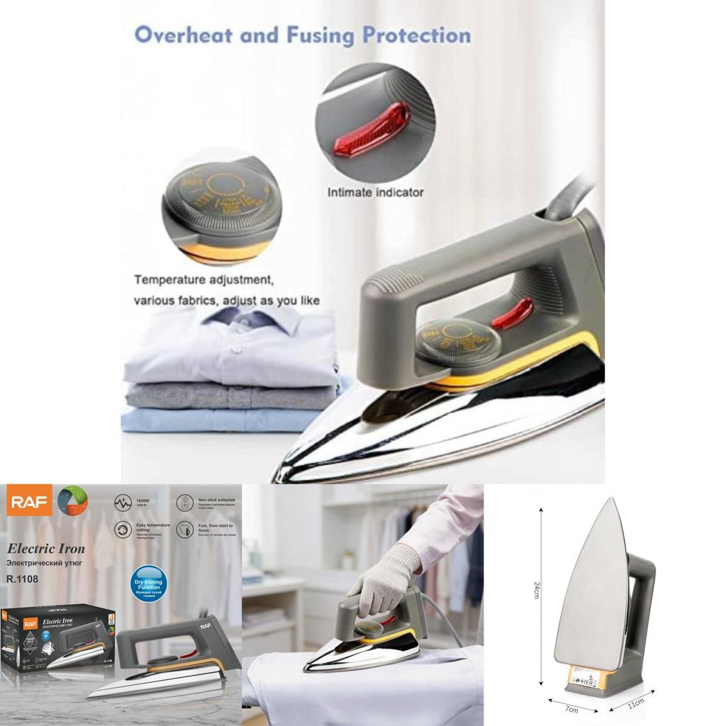 Oldfashioned Electric Clothes Iron With Mechanical Temperature Control For Household Tasks