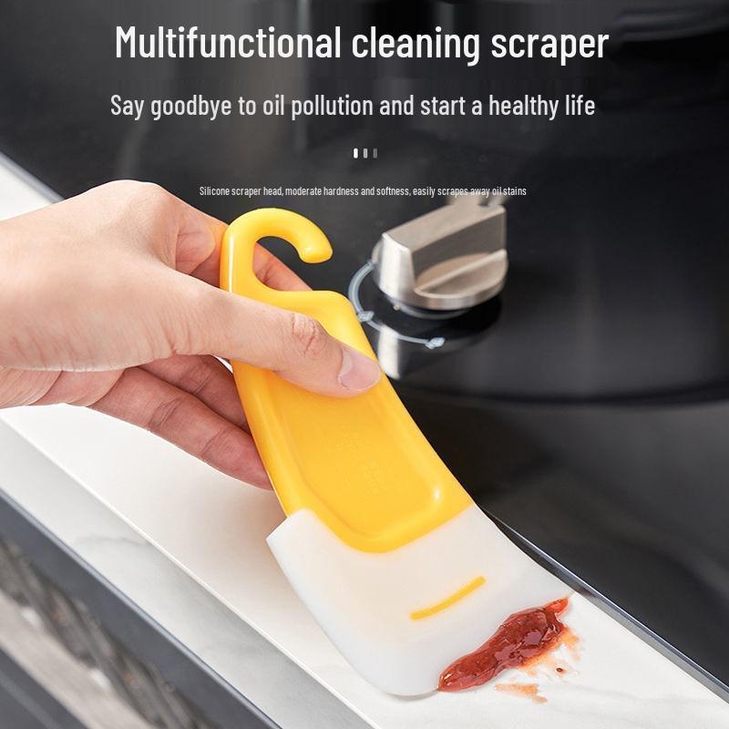Silicone High-Temp Non-Stick Pan Scraper & Oil Shovel for Kitchen Cleaning