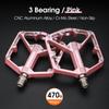 WEST BIKING Bike Pedals 3 Bearing Non-Slip MTB Road Aluminum Alloy Cycling Flat Pedals Bicycle Accessories Pedales Bicicletas
