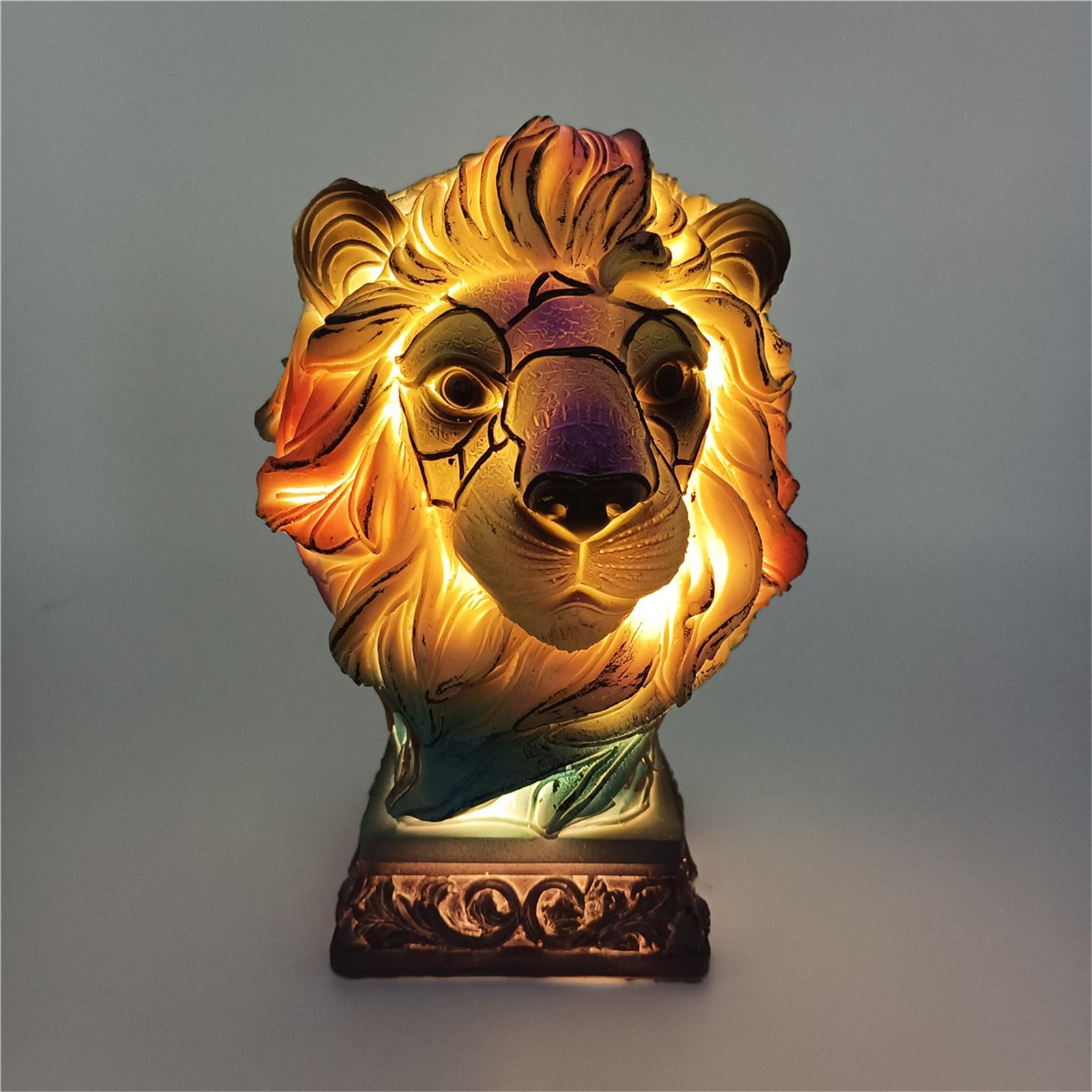 

Смоляная настольная лампа в виде животного, милый детский ночник, подходит для спальни и гостиной One Size