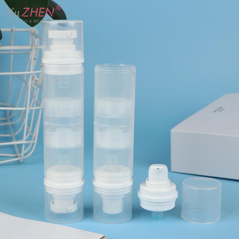 1PCS 5ml/10ml Double Headed Vacuum Press Type Spray/Lotion Packaging Bottle Refillable Makeup Cosmetics For Cream Gel Container