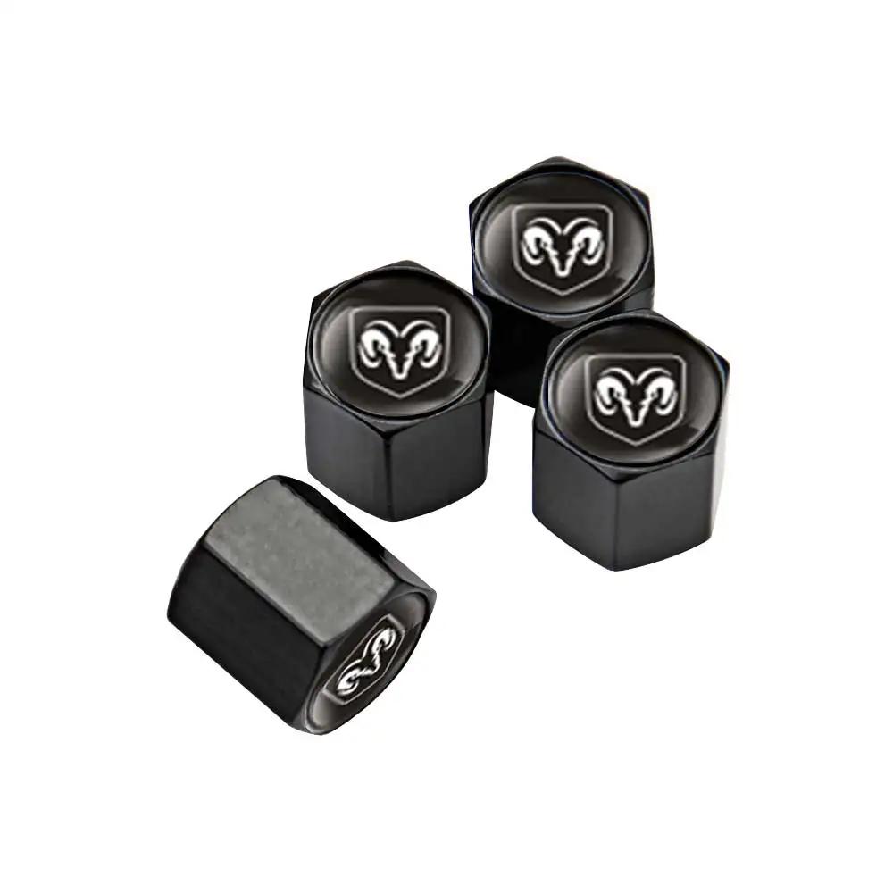 4PCS Alloy Car Tire Valve Caps Wheel Stem Anti-dust Covers for Dodge AVENGER CALIBER CARAVAN Challenger JOURNEY NITRO RAM 1500