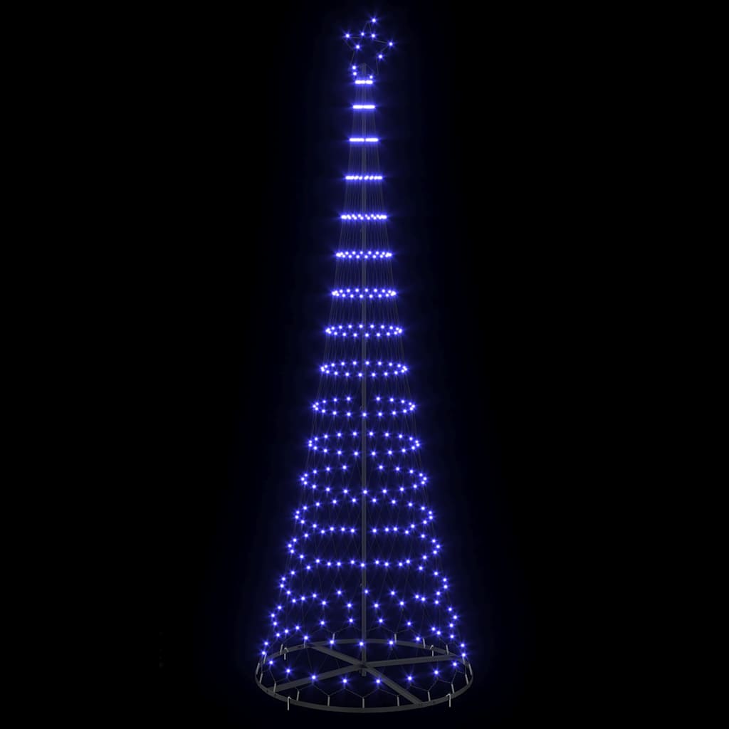 LED Christmas Tree with 355 LEDs Blue 302.5 Cm Metal