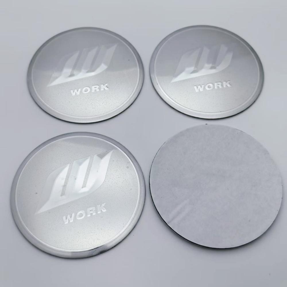 4pcs/Set 45mm 48.5mm 56mm 65mm W Work Logo Emblem Badge Car Stickers Car Wheel Center Caps Rim Hub Cover Hubcap Car Accessories